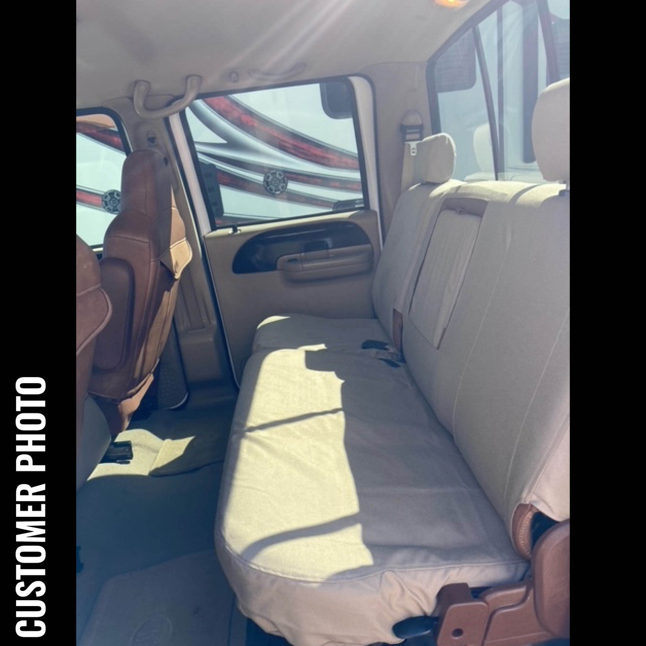 Rear Antimicrobial Seat Covers for Ford Super Duty Trucks (W0555013)