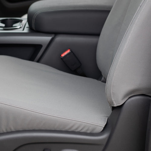 TigerTough Nissan Titan Heavy Duty Front Seat Covers - Seat bottom detail. Wow that fits so good.