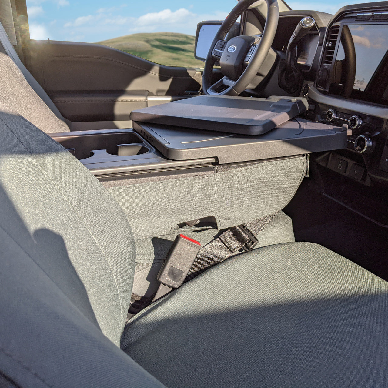 2021 Ford F150 with gray TigerTough seat cover