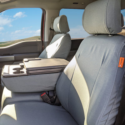 2021 Ford F150 with gray TigerTough seat cover