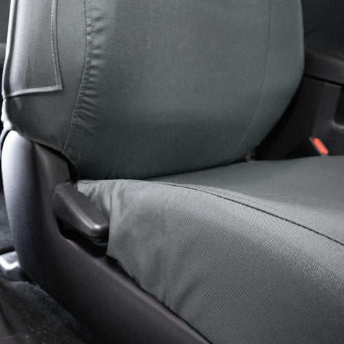 TigerTough Gray Seat Covers on a Toyota Tacoma Seat Bottom Detail