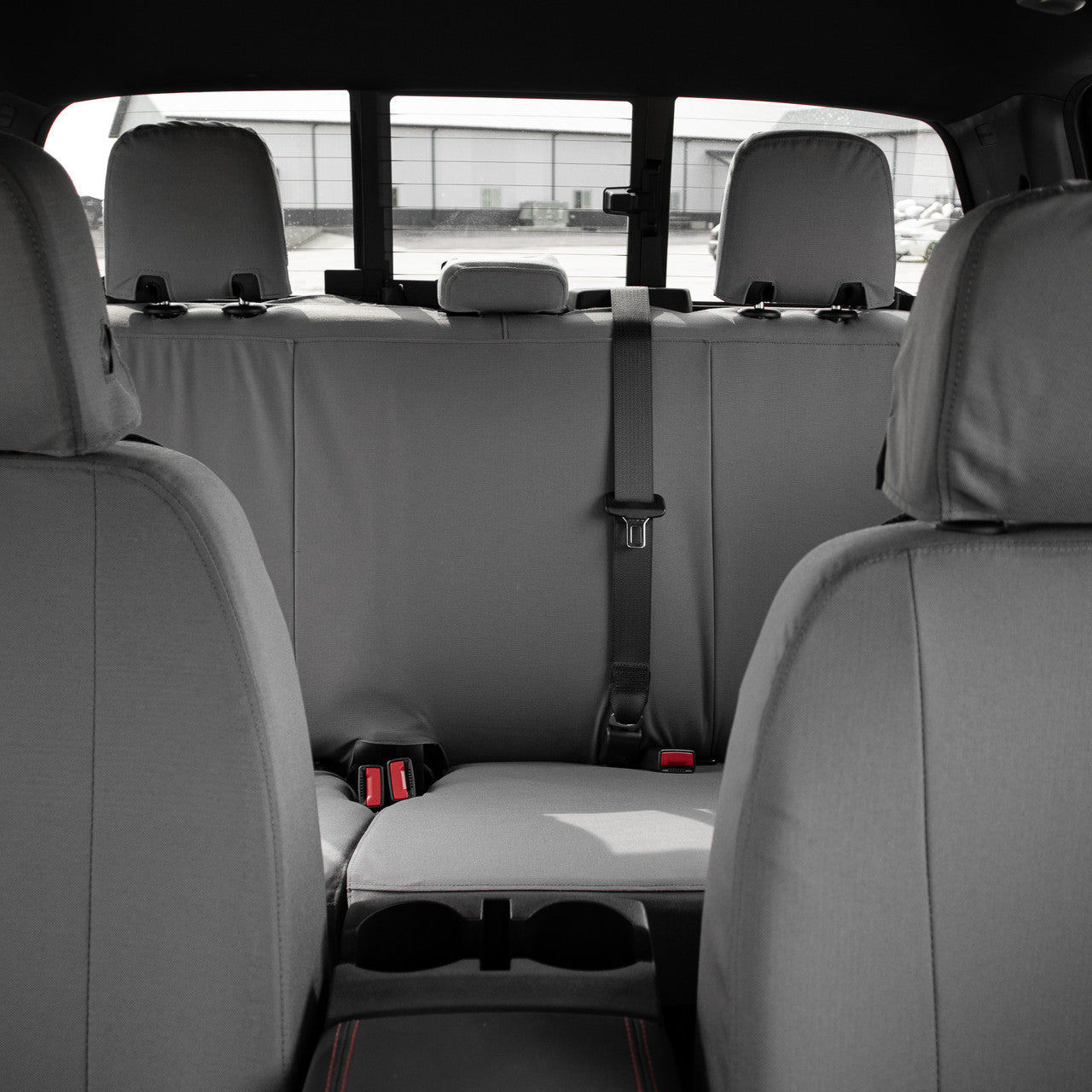TigerTough Rear Seat Covers for the Chevy Colorado - Gray Ironweave