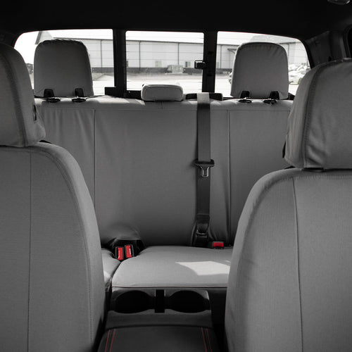 TigerTough Rear Seat Covers for the Chevy Colorado - Gray Ironweave